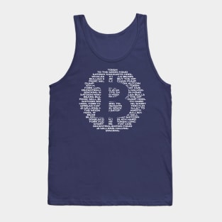 Bitcoin logo with crypto words Tank Top